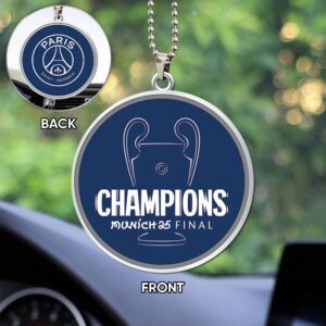 PSG F.C. Paris Saint-Germain Champions d'Europe 2025 Custom shape 2-sided Acrylic Car Ornament PSG1020