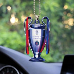 PSG F.C. Paris Saint-Germain Champions d'Europe 2025 Custom shape 2-sided Acrylic Car Ornament PSG1035