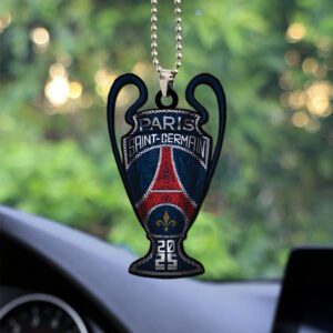 PSG F.C. Paris Saint-Germain Champions d'Europe 2025 Custom shape 2-sided Acrylic Car Ornament PSG1038