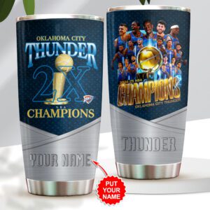 Personalized Oklahoma City Thunder NBA Final Champion 2025 Tumbler Cup BGN1005