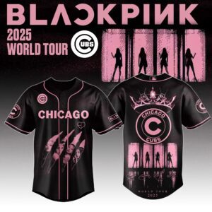 Chicago Cubs MLB x Black Pink World Tour Personalized Baseball Jersey For Fans