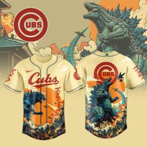 Chicago Cubs MLB x Godzilla Personalized New Baseball Jersey For Fans