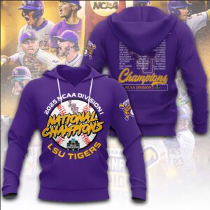 LSU Tigers 2025 Champs Baseball Unisex Performance Hoodie QMC1036