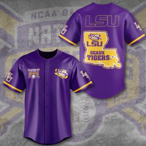 LSU Tigers National Champs 2025 Baseball Baseball Jersey CLD1010