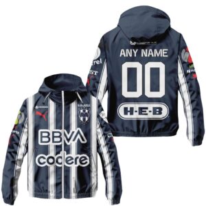 Liga MX C.F. Monterrey Personalized Home Winbreaker Outdoor Jacket