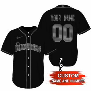 Limited Edition Seattle Mariners Back In Black 2025 Baseball Jersey