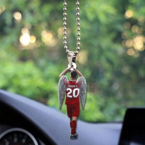 Liverpool FC x Diogo Jota Rest in peace Custom shape 2-sided Acrylic Car Ornament JTA1020