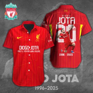 Liverpool FC x Diogo Jota Rest in peace Short Sleeve Dress Shirt CLD1033