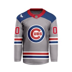 MLB Chicago Cubs Personalized Alternate Style Hockey Jersey