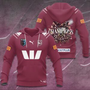 Queensland Maroons 25th State of Origin Champion Unisex Performance Hoodie QMC1044