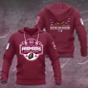 Queensland Maroons 25th State of Origin Champion Unisex Performance Hoodie QMC1045
