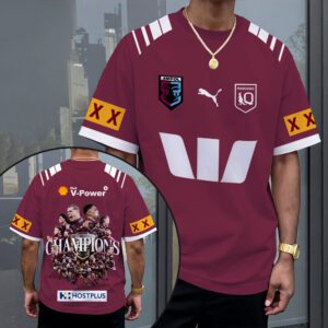 Queensland Maroons 25th State of Origin Champion Unisex Performance Hoodie QMC1049