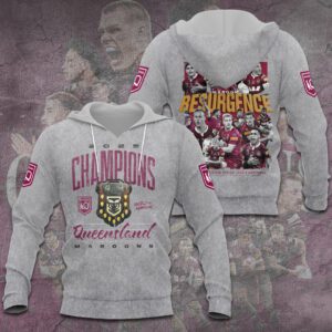 Queensland Maroons 25th State of Origin Champion Unisex Performance Hoodie QMC1050