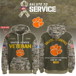 Clemson Tigers 2025 Salute To Service Unisex Performance Hoodie