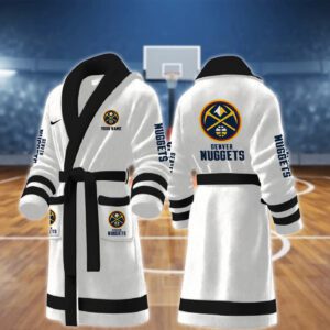 Denver Nuggets NBA Personalized Fleece Bathrobe
