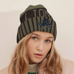 Alternative view of Detroit Lions 2025 Salute to Service Beanie Hat