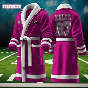 Georgia Bulldogs NCAA Personalized Fleece Bathrobe