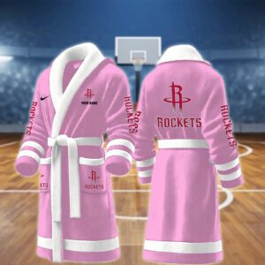 Houston Rockets NBA Personalized Fleece Bathrobe