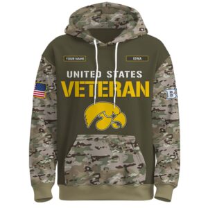 Alternative view of Iowa Hawkeyes 2025 Salute To Service Unisex Performance Hoodie