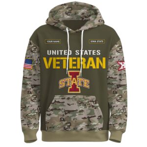 Alternative view of Iowa State Cyclones 2025 Salute To Service Unisex Performance Hoodie