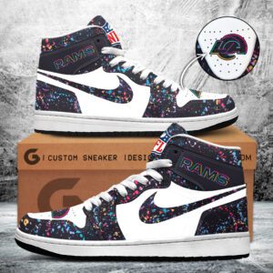 Los Angeles Rams Crucial Catch 2025 AJ1 High Top Sneaker