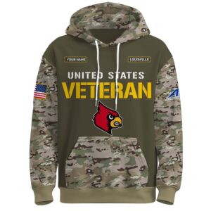 Alternative view of Louisville Cardinals 2025 Salute To Service Unisex Performance Hoodie