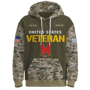 Alternative view of Maryland Terrapins 2025 Salute To Service Unisex Performance Hoodie
