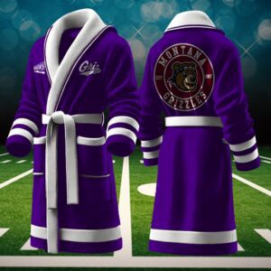 Montana Grizzlies NCAA Personalized Fleece Bathrobe