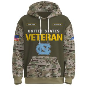 Alternative view of North Carolina Tar Heels 2025 Salute To Service Unisex Performance Hoodie