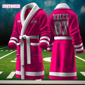 Ohio State Buckeyes NCAA Personalized Fleece Bathrobe