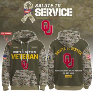 Oklahoma Sooners 2025 Salute To Service Unisex Performance Hoodie