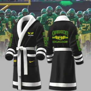 Oregon Ducks NCAA Personalized Fleece Bathrobe