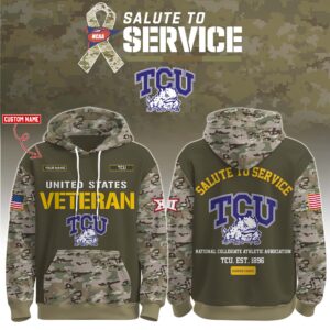 TCU Horned Frogs 2025 Salute To Service Unisex Performance Hoodie