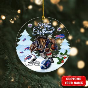 Buffalo Bills Merry Christmas Ornament 2025