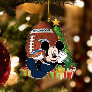 Denver Broncos Merry Christmas Ornament 2025