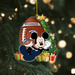 Denver Broncos Merry Christmas Ornament 2025