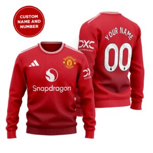 Manchester United Premier League 2024 Home Wool Sweater 23/24 Season SCC1427