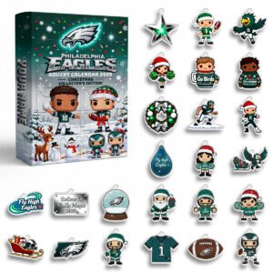 Alternative view of Philadelphia Eagles 2025 Advent Calendar Acrylic Hanging Decor Box - Limited Edition