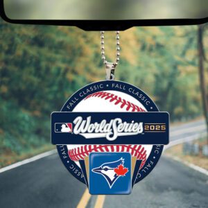 Alternative view of Toronto Blue Jays World Series 2025 Custom shape 2-sided Acrylic Car Ornament  TRT1003