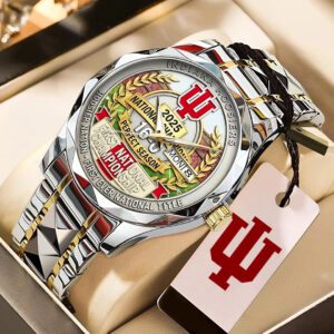 Indiana Hoosiers Football 2025 National Champions Alloy Luxury Quartz Watch CHAMP20272