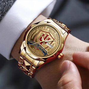 Alternative view of Indiana Hoosiers Football 2025 National Champions Alloy Luxury Quartz Watch CHAMP20279
