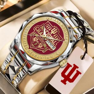 Alternative view of Indiana Hoosiers Football 2025 National Champions Alloy Luxury Quartz Watch CHAMP20283