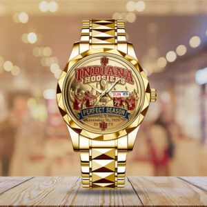 Alternative view of Indiana Hoosiers Football 2025 National Champions Alloy Luxury Quartz Watch CHAMP20284