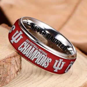 Alternative view of Indiana Hoosiers Football 2025 National Champions Custom Alloy Ring CHAMP20261