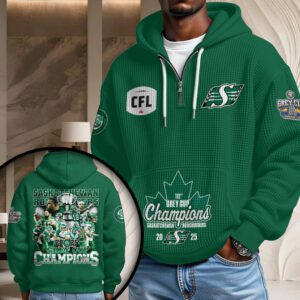 Saskatchewan Roughriders 3D Unisex Waffle Hoodie UWH1058