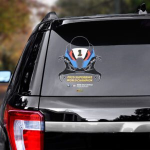 Alternative view of BMW Motorrad 2025 WorldSBK Champions 3D Car Sticker CTK1028