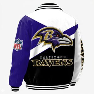 Alternative view of Baltimore Ravens Classic Varsity Bomber Jacket CBB3621