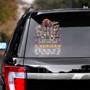 Alternative view of Brisbane Broncos 2025 Premiership 3D Car Sticker CTK1047