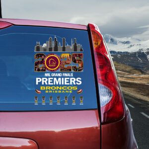 Brisbane Broncos Premiers 2025 3D Car Sticker CTK1042