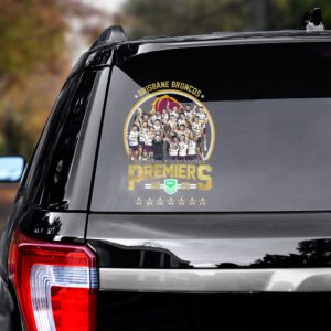 Alternative view of Brisbane Broncos Premiers 2025 3D Car Sticker CTK1078